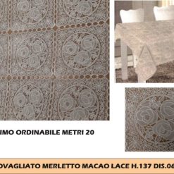 Tovagliato Merletto Macao Lace H.137 Dis.061C
