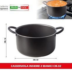 Casseruola Insieme 2 Manici Cm.32