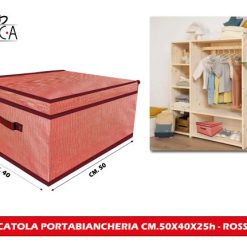 Scatola Portabiancheria Tnt Cm.50X40X25H Rossa