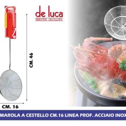 Schiumarola A Cestello Diam. Cm.16 Inox 18/10 Cm.46