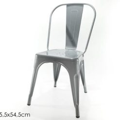 Sedia Metallo Cm.45,5X54,5X84H Grigio