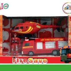 Camion Pompiere Con Pompieri