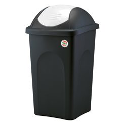 Pattumiera Basculante Lt.60 Nero/Cop. Bianco (Copia)