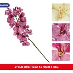 Fiore Stelo Orchidea 16 Fiori 4 Ass.