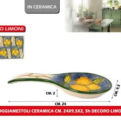 Poggiamestoli Ceramica Cm.24X9,5X2,5H