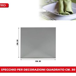 Specchio Per Decorazione Quadrato Cm.30