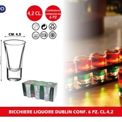 Bicchiere Liquore Dublin Conf. 6 Pz. Cl.4,2