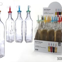 Bottiglia Vetro Olio-Aceto Ml.500 Tappo Color