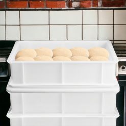 Coperchio per Cassetta Service 40x30 cm Bianco Resistente Impilabile Polietilene Alimentare Lavabile in Lavastoviglie - immagine 5
