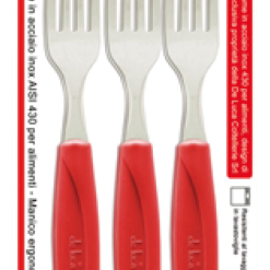 Forchetta Tavola Man. Plastica Conf. 6 Pz. Rosso