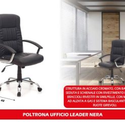 Poltrona Ufficio Leader Nera