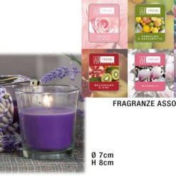 Candela Bicch. Vetro Cm.7X8H 6 Fragranze