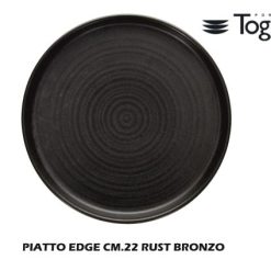 Piatto Edge Cm.22 Rust Bronzo