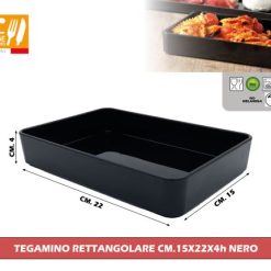 Tegamino Rettangolare Cm.15X22X4H Nero