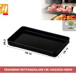 Tegamino Rettangolare Cm.14X22X2H Nero