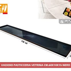 Vassoio Pasticceria Vetrina Cm.60X10X1H Nero