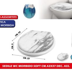 Sedile Wc Morbido Soft Cm.42X37 Dec. Ass.