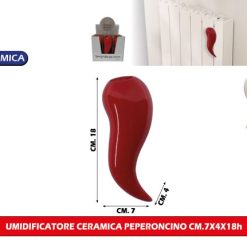 Umidificatore Ceramica Peperoncino Cm.7X4X18H