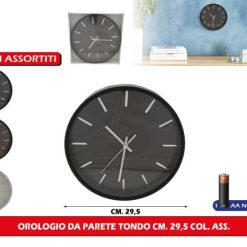 Orologio Da Parete Tondo Cm.29,5 Col. Ass.