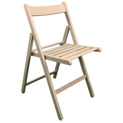 Sicignano | Sedia Pieghevole Classica Richiudibile Compatta in Legno di Faggio Tortora 43x49x79h cm - Comoda Facile da Portare, Campeggio Giardino Spiaggia Terrazzo Balcone, Made in Italy