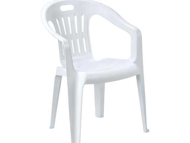 Progarden Poltrona Piona Esterno in Plastica Bianca 56x55x78