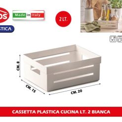 Cassetta Plastica Cucina Lt.2 Bianca