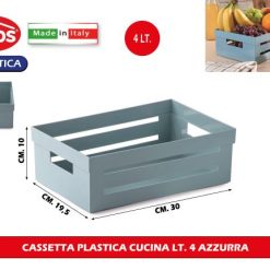 Cassetta Plastica Cucina Lt.4 Azzurra
