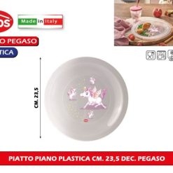 Piatto Piano Plastica Cm.23,5 Dec.Pegaso