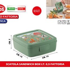 Scatola Sandwich Box Lt.0,5 Fattoria