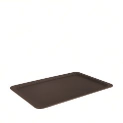 Vassoio Euronorm per Mense, Polipropilene Alimentare Marrone 53x37 cm 660 g Impilabile Made in Italy
