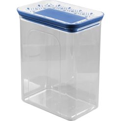 BARATTOLO ERMETICO RETT. CM.10X15,5X19,5h LT.2,2 BIANCO BLU