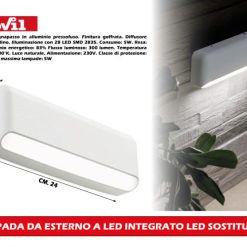 Lampada Da Esterno A Led Integrato Led Sostituibile
