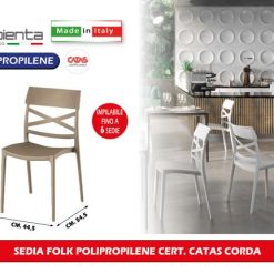 Sedia Folk Polipropilene Cert. Catas Corda