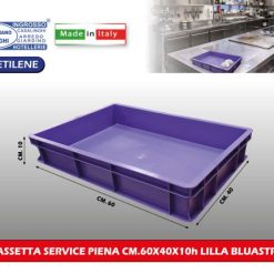Cassetta Service Piena Cm.60x40x10h Lilla Bluastro