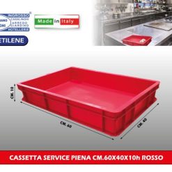 Cassetta Service Piena 60x40x10h Rosso – Resistente e Versatile per Organizzazione