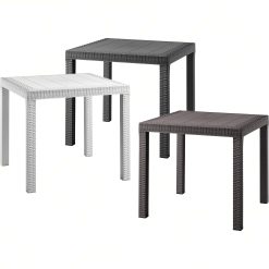 SET 2 POLTRONA INDIANA CON BRACCIOLI BIANCA + TAVOLO DALLAS CM.80X80 BIANCO - immagine 9