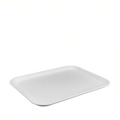 Vassoio Mensa Ideale per Mense Aziendali Scuole Ospedali, Polipropilene Alimentare Bianco 45,6x35,6 cm 500 g Impilabile Made in Italy