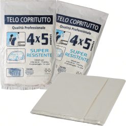 Sicignano | Set Telo Copritutto 4x5 metri Multiuso per Imbiancare Protettivo Conservazione Ristrutturazione, Trasparente, Resistente - Ideale per Fai da te Hobby Campeggio Casa (2 Pezzi)