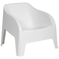 Sedia da Giardino Petra con Braccioli Poltrona per Esterni in Polipropilene Bianca (Copia) (Copia)