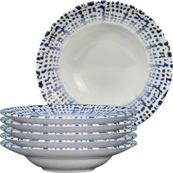 SET 6 - Piatto Napoli Pasta Bowl Liscio Cm.26,5 Alchimia Blu (Copia) (Copia)