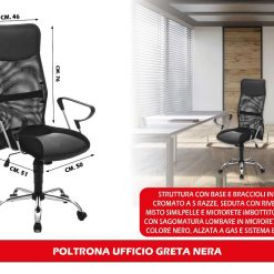 POLTRONA UFFICIO GRETA NERA