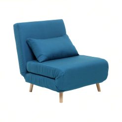 Poltrona Reclinabile Dream Turchese - Comfort Trasformabile in Letto, Struttura in Legno, in Tessuto