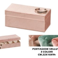 Portagioie Velluto Cm.22X10X9H 3 Col. Ass.