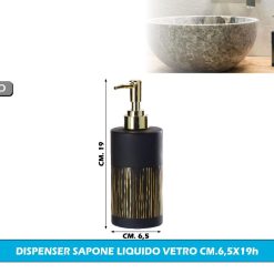 DISPENSER SAPONE LIQUIDO VETRO CM.6,5X19h