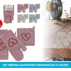 SET PRESINA GUANTONE STROFINACCIO 4 COLORI