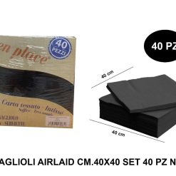 TOVAGLIOLI AIRLAID CM.40X40 SET 40 PZ. NERO