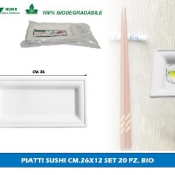 PIATTI SUSHI CM.26X12 SET 20 PZ. BIO