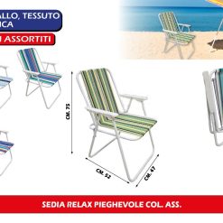 SEDIA RELAX PIEGHEVOLE COL. ASS.