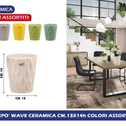 CASPO' CERAMICA WAVE CM.13X14h COLORI ASSORTITI