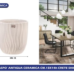 CASPO' CERAMICA ANTIGUA CM.13X14h CRETE SHINE